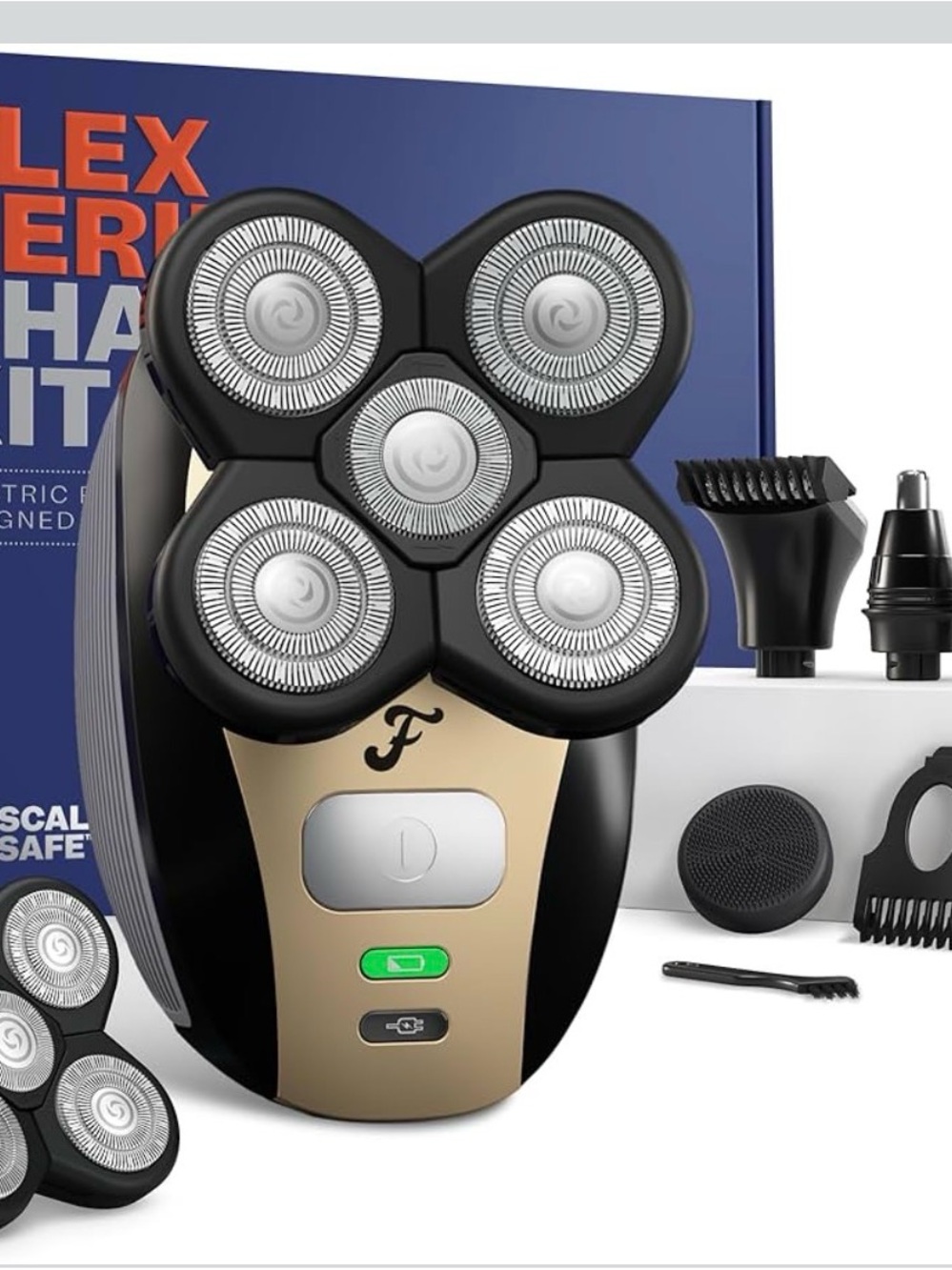 Freebird FlexSeries Electric Shaving Kit Precision Head Shaver Wet/Dry